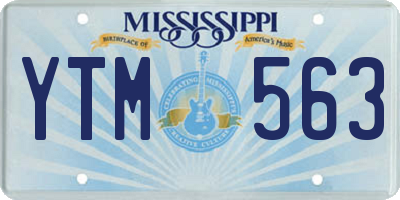 MS license plate YTM563