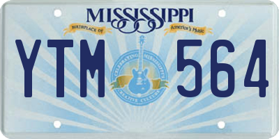 MS license plate YTM564