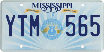 MS license plate YTM565