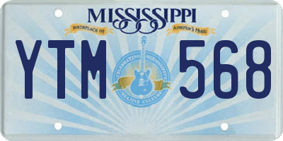 MS license plate YTM568