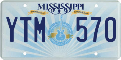 MS license plate YTM570