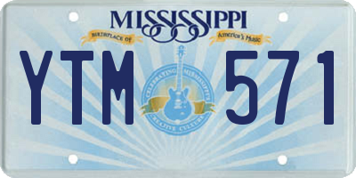 MS license plate YTM571