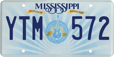 MS license plate YTM572
