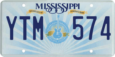 MS license plate YTM574