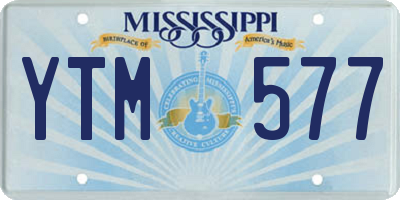 MS license plate YTM577