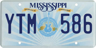 MS license plate YTM586