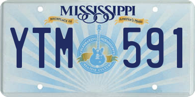 MS license plate YTM591