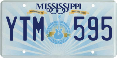 MS license plate YTM595