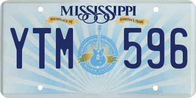 MS license plate YTM596