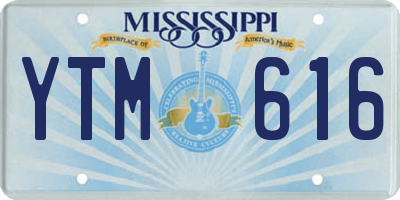 MS license plate YTM616