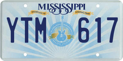 MS license plate YTM617