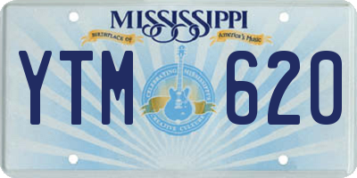 MS license plate YTM620