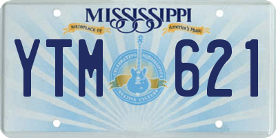 MS license plate YTM621