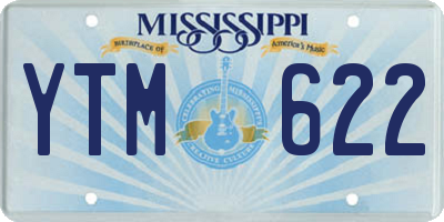 MS license plate YTM622