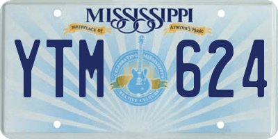 MS license plate YTM624