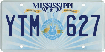 MS license plate YTM627