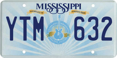 MS license plate YTM632
