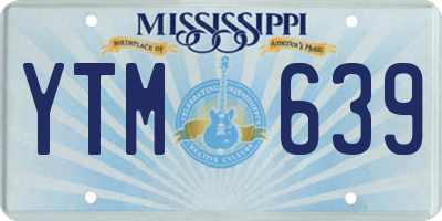 MS license plate YTM639