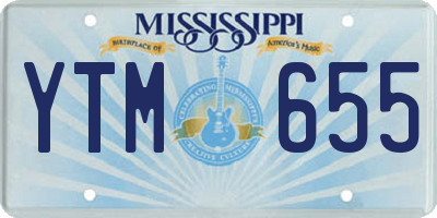 MS license plate YTM655