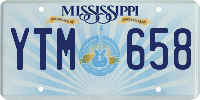 MS license plate YTM658