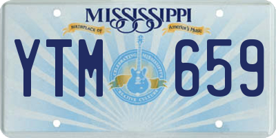 MS license plate YTM659
