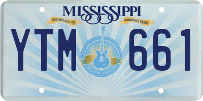MS license plate YTM661