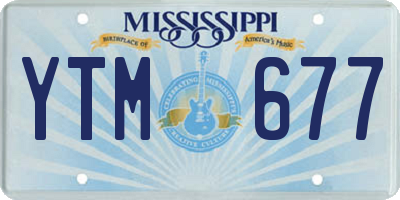 MS license plate YTM677