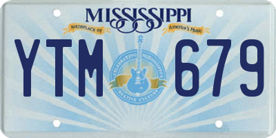 MS license plate YTM679
