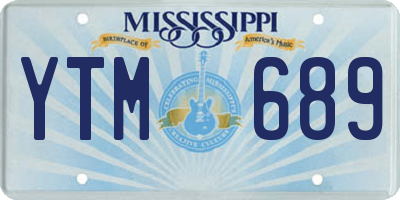 MS license plate YTM689
