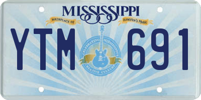 MS license plate YTM691