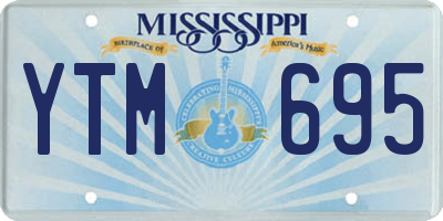 MS license plate YTM695