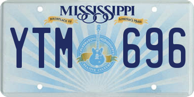 MS license plate YTM696