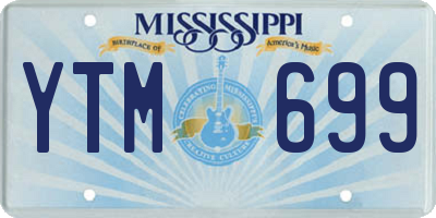 MS license plate YTM699