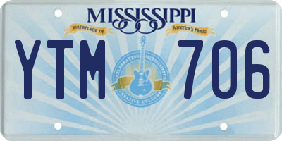 MS license plate YTM706