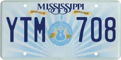 MS license plate YTM708