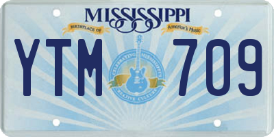 MS license plate YTM709