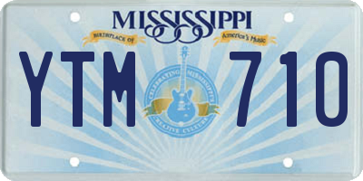MS license plate YTM710