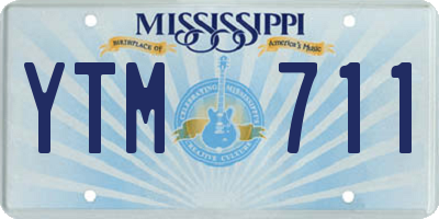 MS license plate YTM711