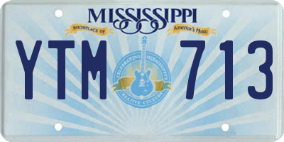 MS license plate YTM713