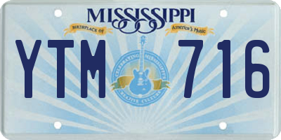 MS license plate YTM716