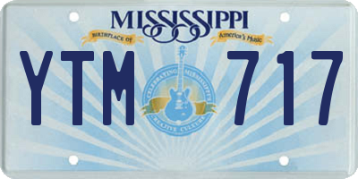 MS license plate YTM717