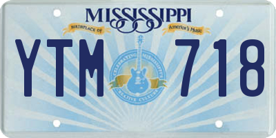 MS license plate YTM718