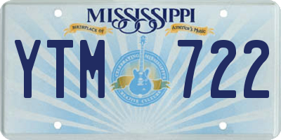 MS license plate YTM722