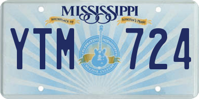 MS license plate YTM724