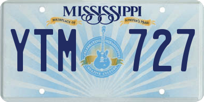 MS license plate YTM727