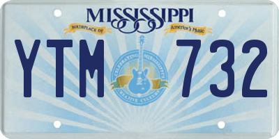MS license plate YTM732