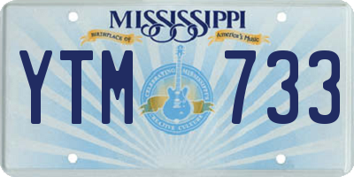 MS license plate YTM733