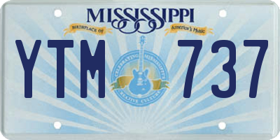 MS license plate YTM737