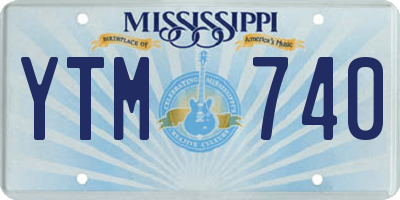 MS license plate YTM740