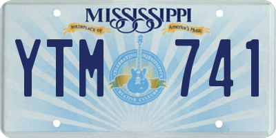 MS license plate YTM741